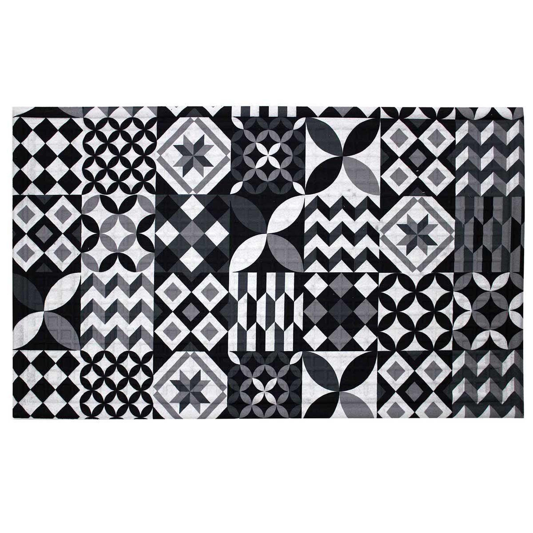 Douceur d'Intérieur Tapis relief imprimé  calypso  45x75cm noir