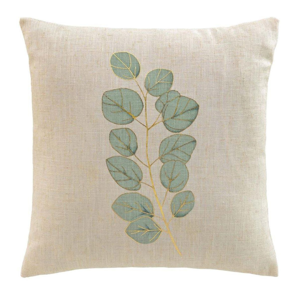 Paris Prix Coussin Déco Motif  Botanica  45x45cm Naturel & Vert