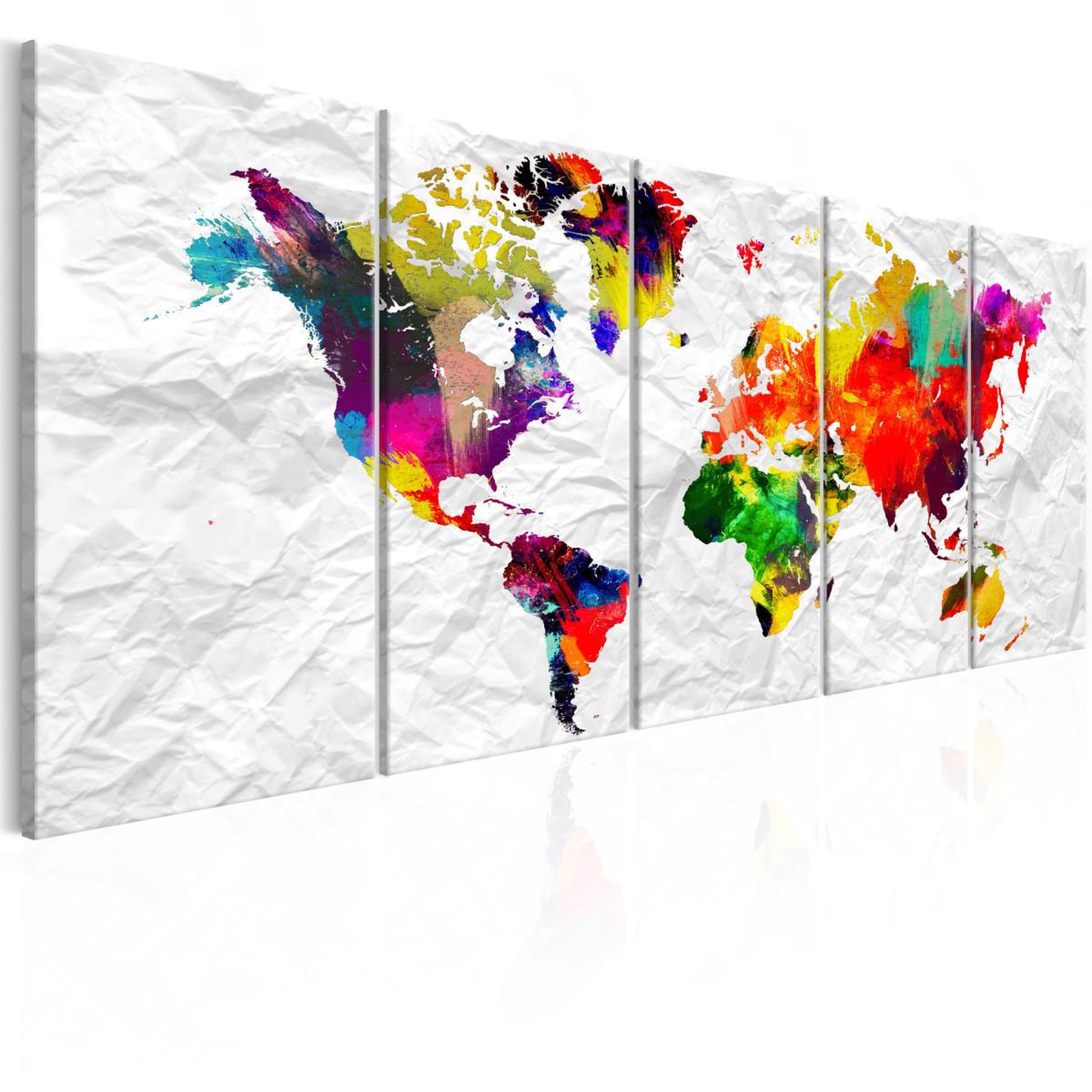 Paris Prix Tableau imprimé  world on paper. Coloris disponibles : Multicolore