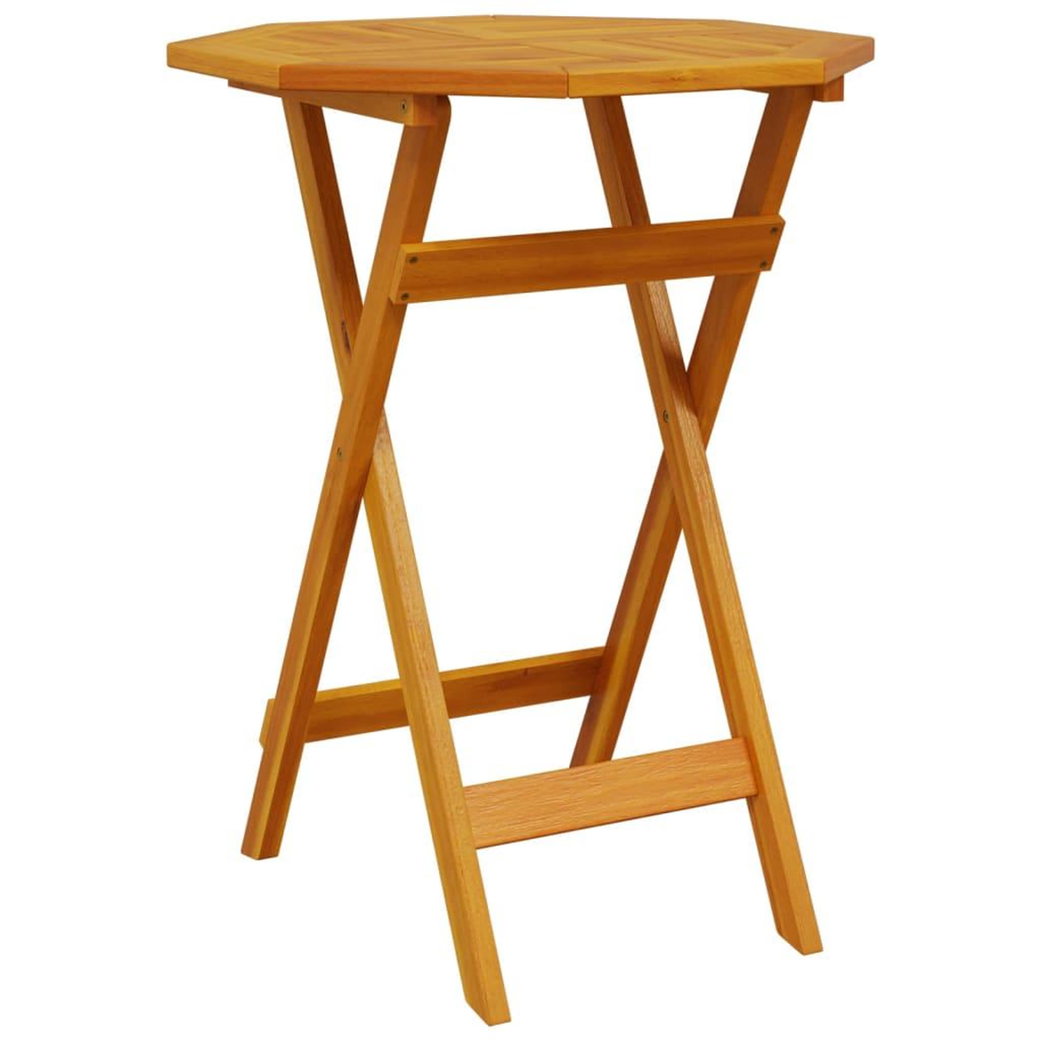 Voir la diapositive 2 : VIDAXL Table pliable de jardin Ø60x75 cm bois d'acacia massif