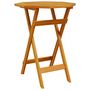 Voir la diapositive 2 : VIDAXL Table pliable de jardin Ø60x75 cm bois d'acacia massif