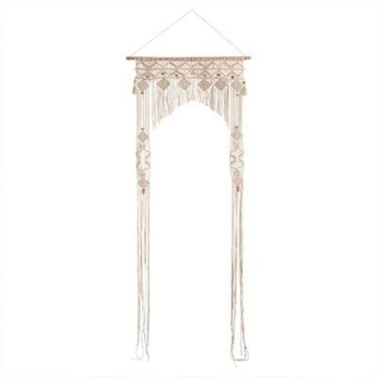 Paris Prix Rideau Fil Macramé  Arche  90x200cm Ivoire