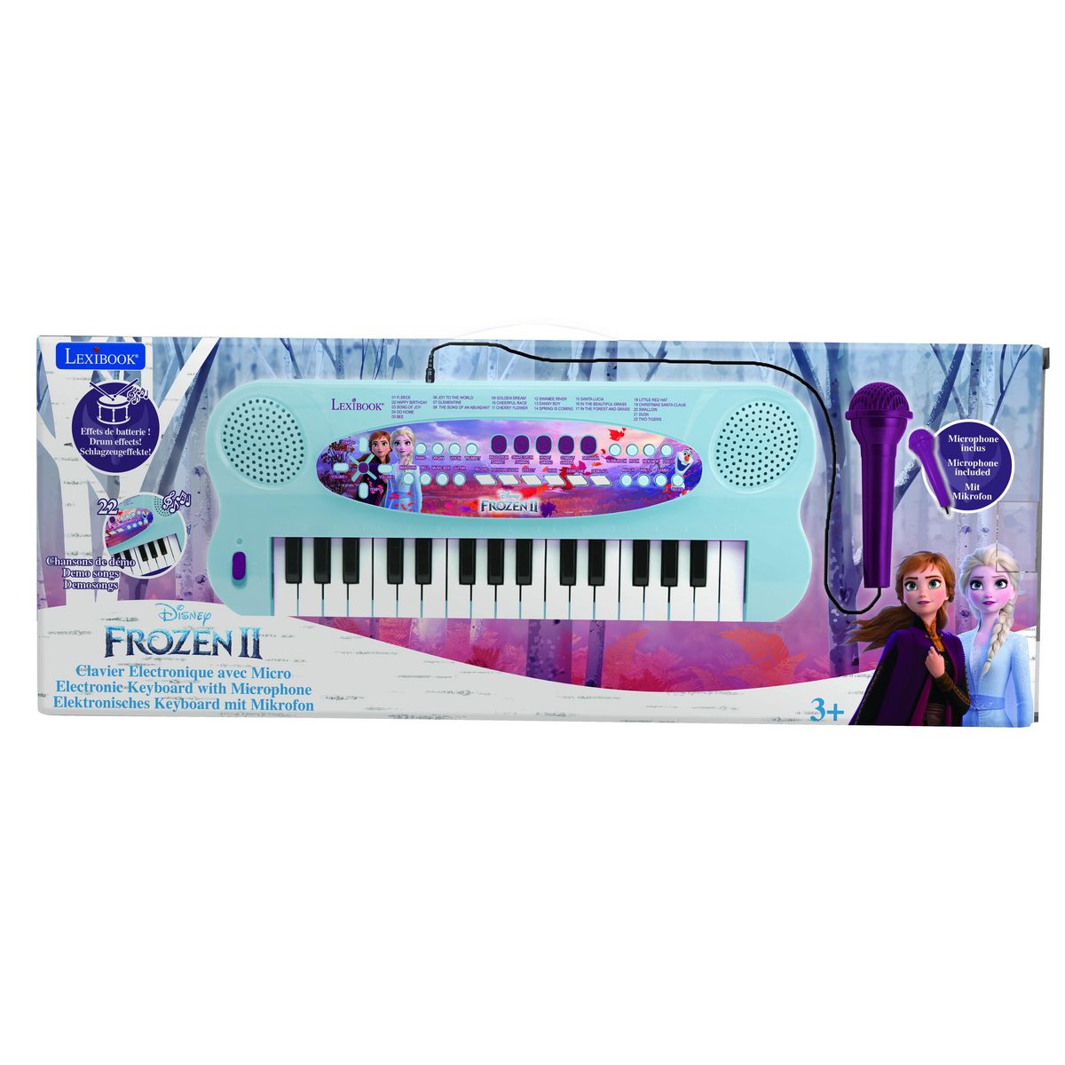 Lexibook Clavier Électronique Musical avec Micro Reine des Neiges