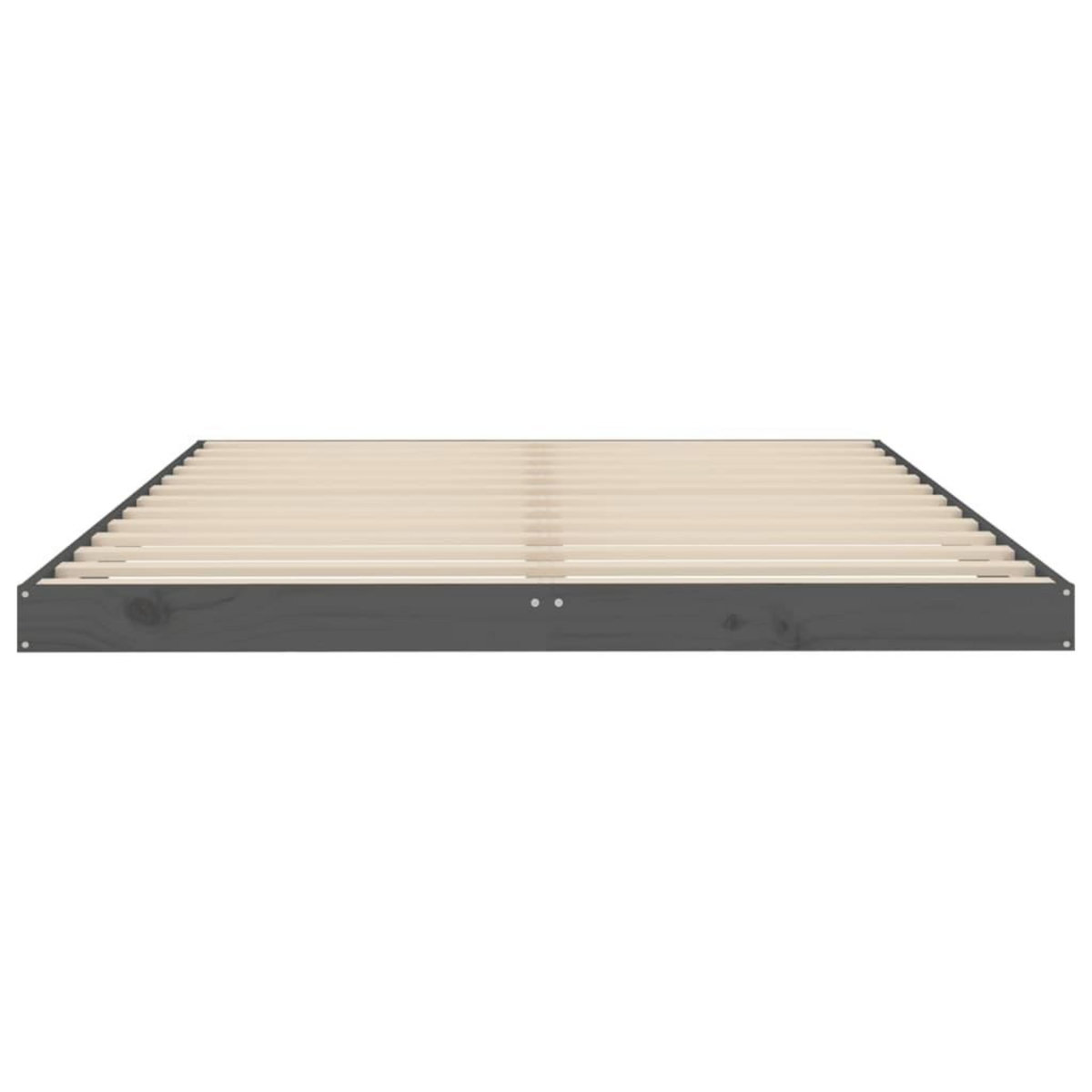 VIDAXL Cadre de lit sans matelas gris 140x190 cm bois de pin massif