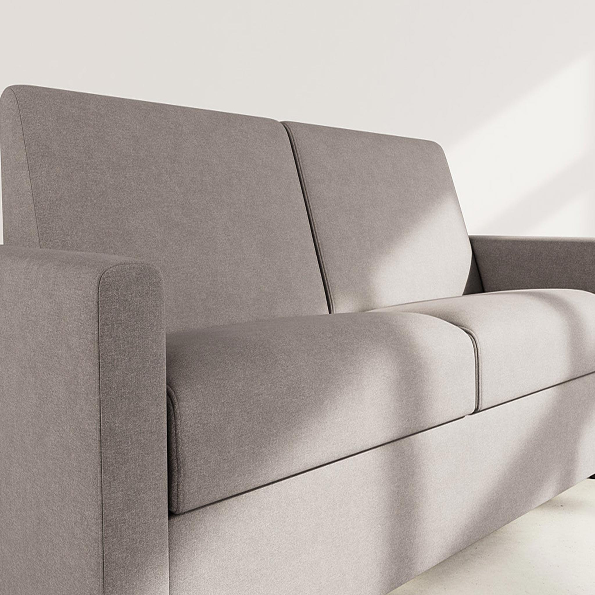 Voir la diapositive 4 : BEST MOBILIER Julia - canapé 3 places convertible express couchage quotidien 140 cm matelas 18 cm en tissu