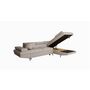 Voir la diapositive 4 : Canapé d'angle droit convertible 4 à 5 places CHICAGO, tissu beige