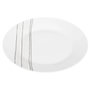 Voir la diapositive 2 : SECRET DE GOURMET Lot de 6 Assiettes Plates  Lignes  27cm Blanc