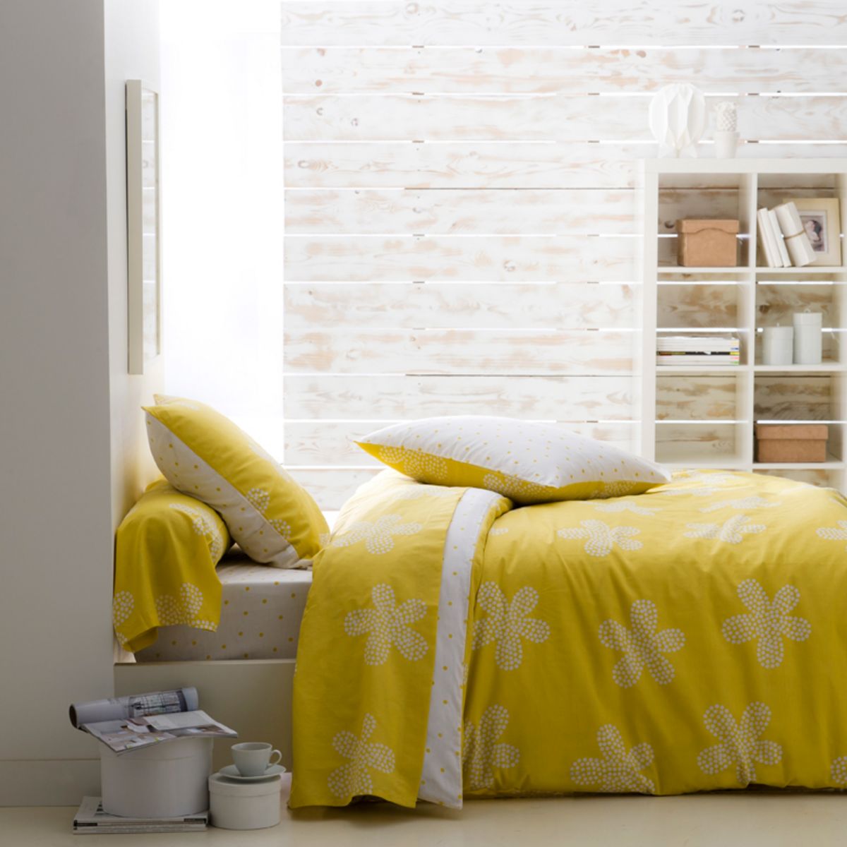 ACTUEL Taie de traversin imprimée coton SUSIE FLEUR