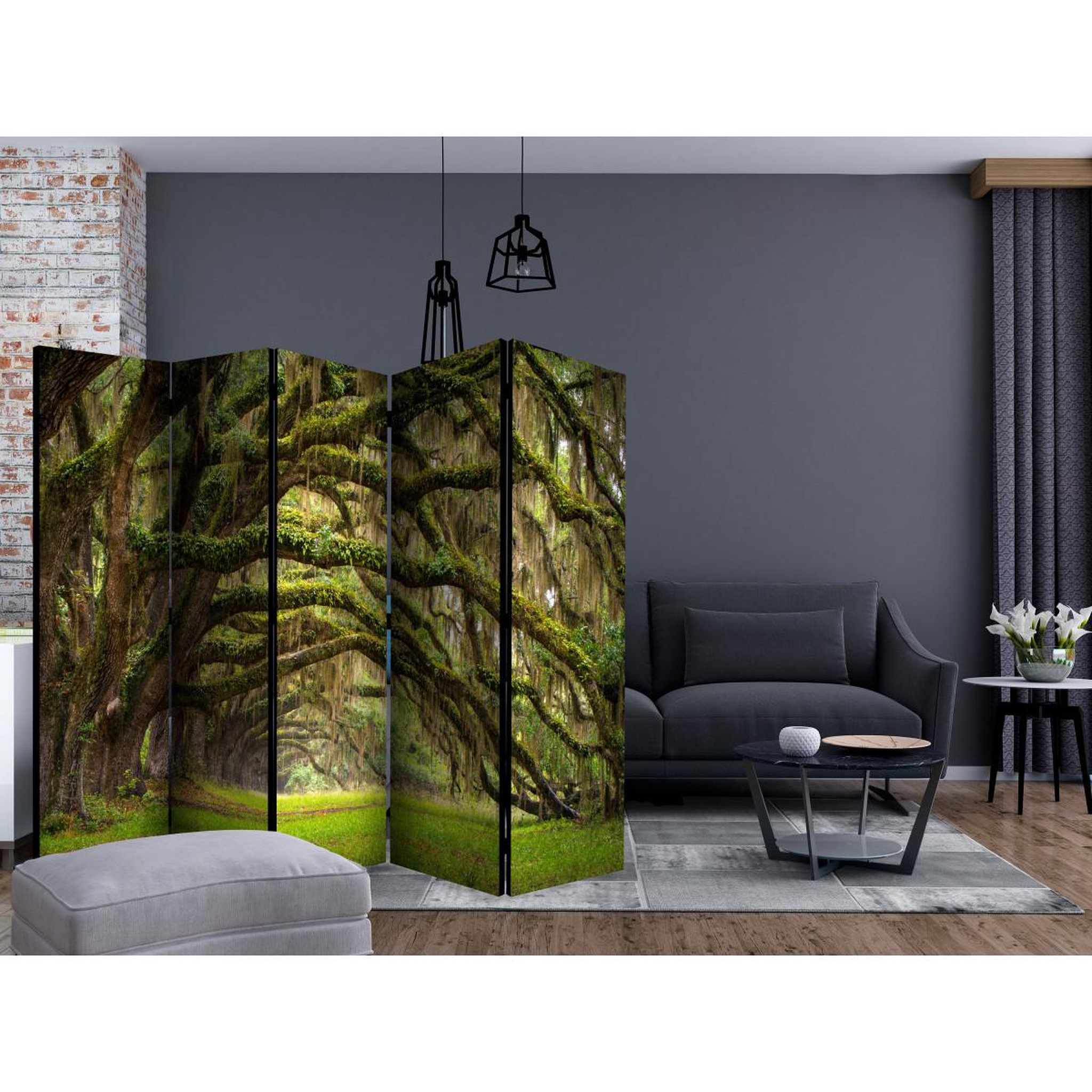 Voir la diapositive 2 : Paris Prix Paravent 5 volets  tree embrace  172x225cm