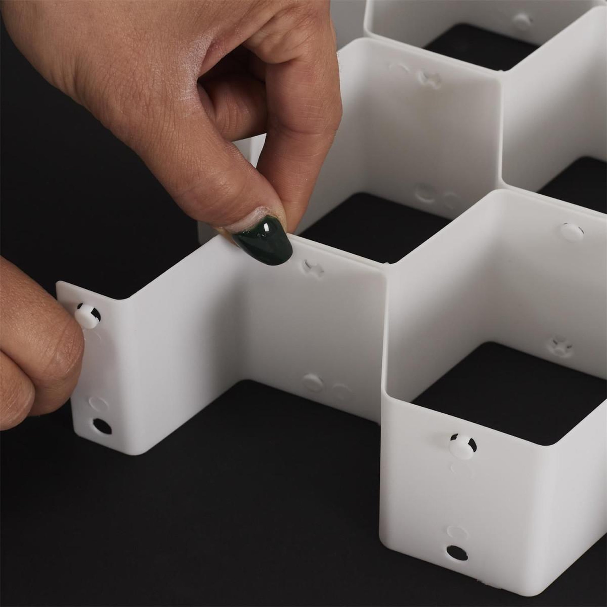 Voir la diapositive 3 : Je cherche une idee Lot de 6 séparateurs de tiroir  modulable  36cm blanc