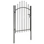 Voir la diapositive 2 : VIDAXL Portail de jardin Acier 1 x 2 m Noir