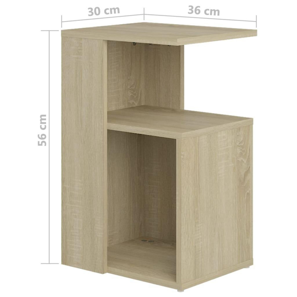 VIDAXL Table d'appoint Chene sonoma 36x30x56 cm Bois d'ingenierie