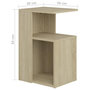 Voir la diapositive 6 : VIDAXL Table d'appoint Chene sonoma 36x30x56 cm Bois d'ingenierie