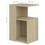 Voir la diapositive 6 : VIDAXL Table d'appoint Chene sonoma 36x30x56 cm Bois d'ingenierie
