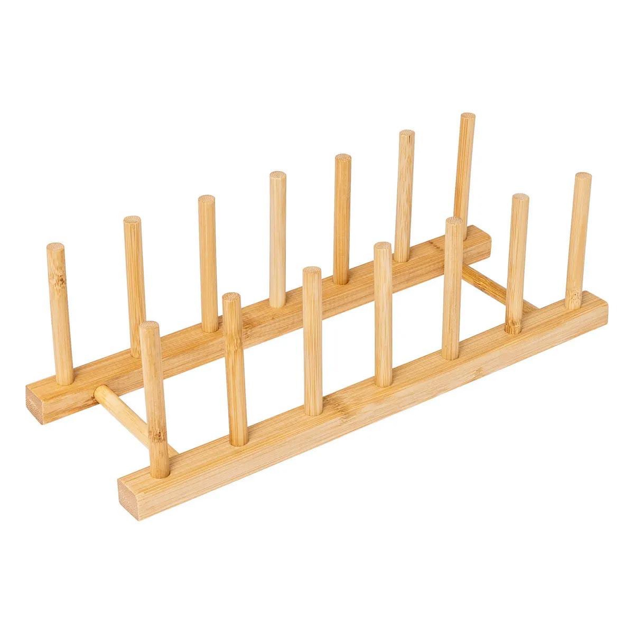 FIVE Rack de rangement 6 assiettes  bambou  30cm naturel