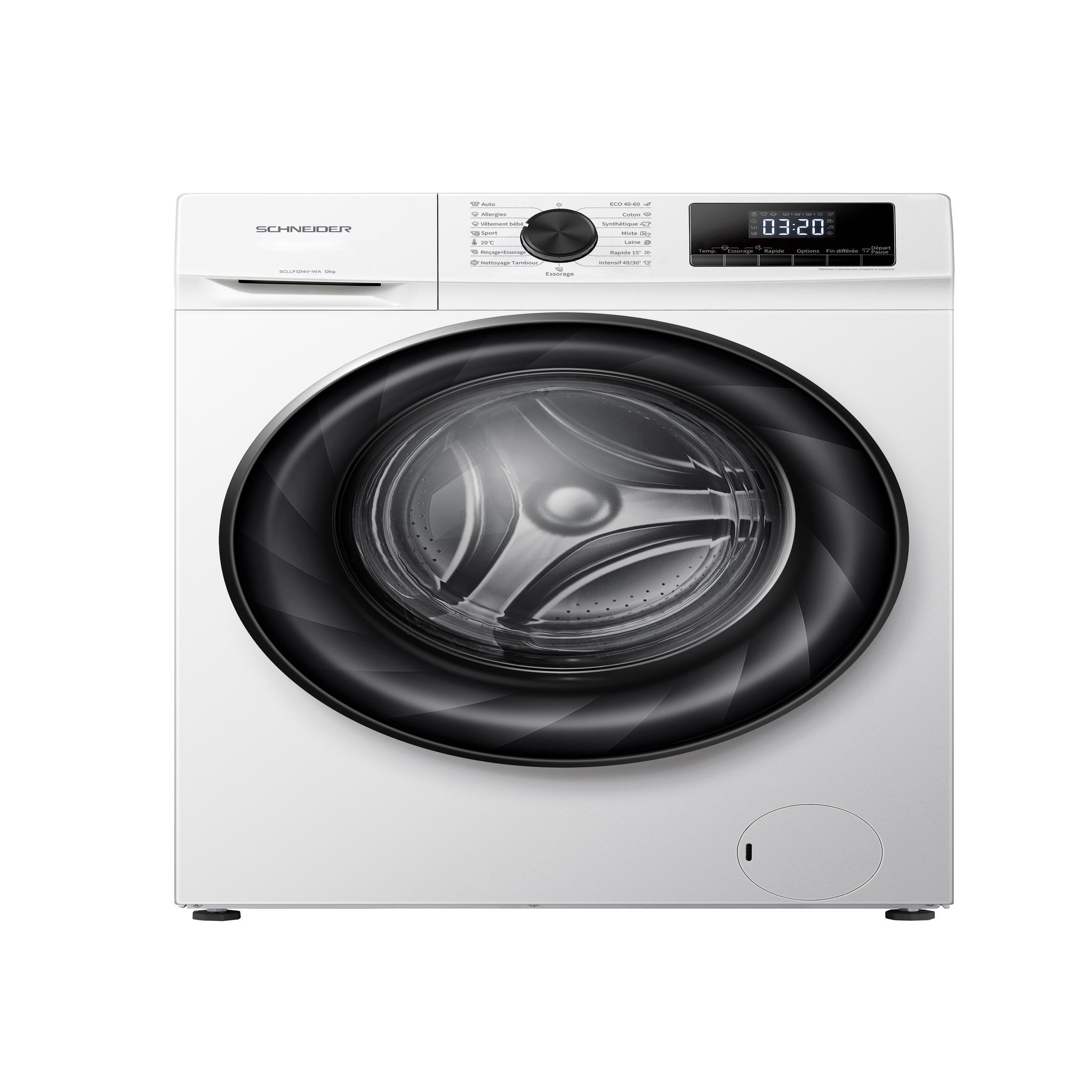 SCHNEIDER Lave linge frontal 12kg Blanc - SCLLF1214-WA