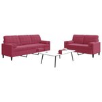 VIDAXL Ensemble de canapes 2 pcs avec coussins et traversins velours