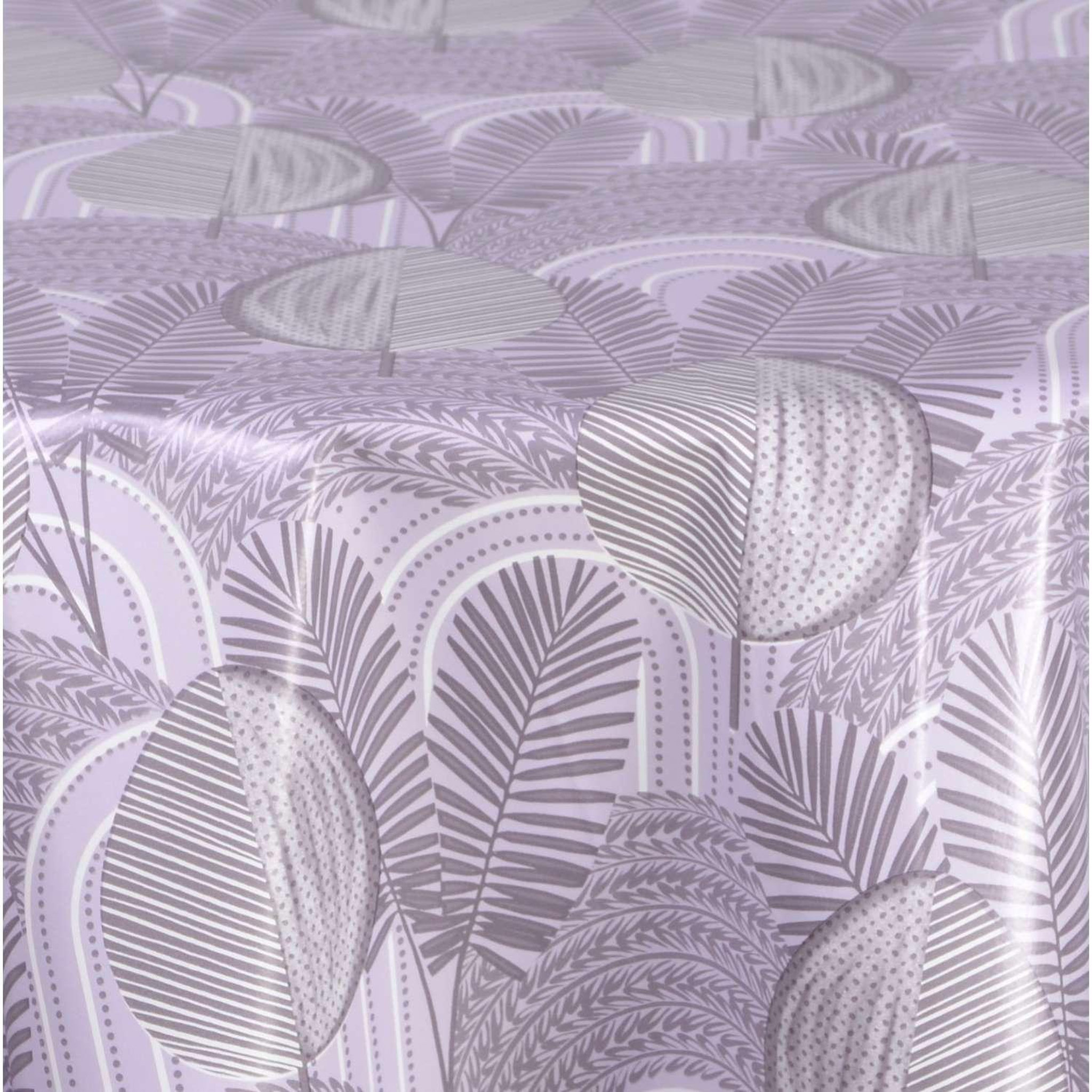 Voir la diapositive 3 : HABITABLE Nappe en toile cirée ronde Moze - Diam. 150 cm - Gris