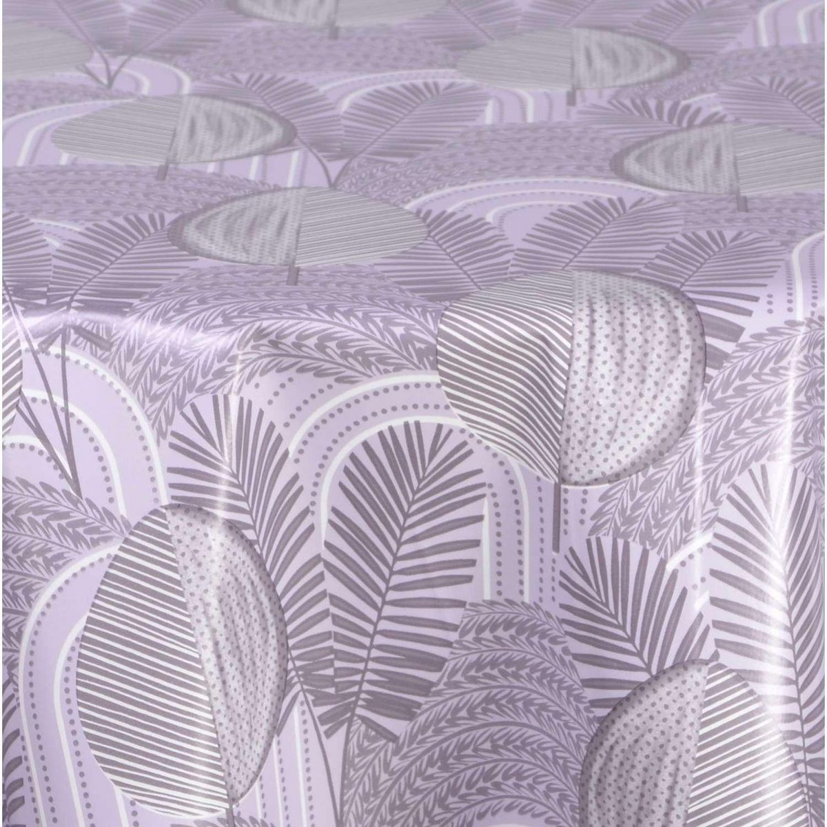 HABITABLE Nappe en toile cirée ronde Moze - Diam. 150 cm - Gris