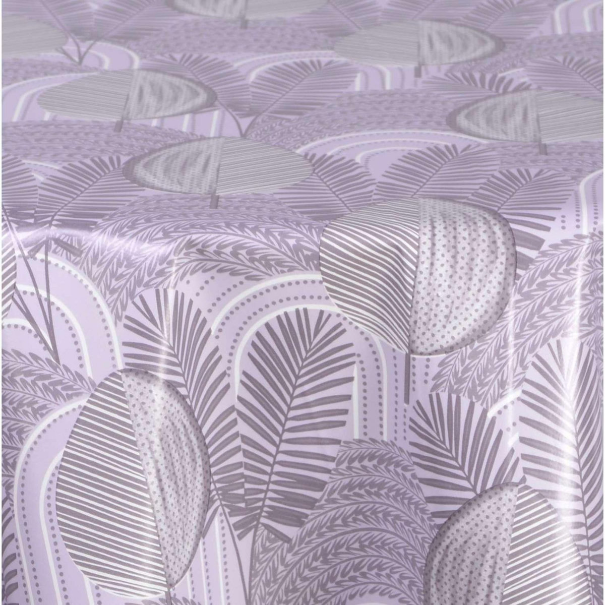 HABITABLE Nappe en toile cirée ronde Moze - Diam. 150 cm - Gris