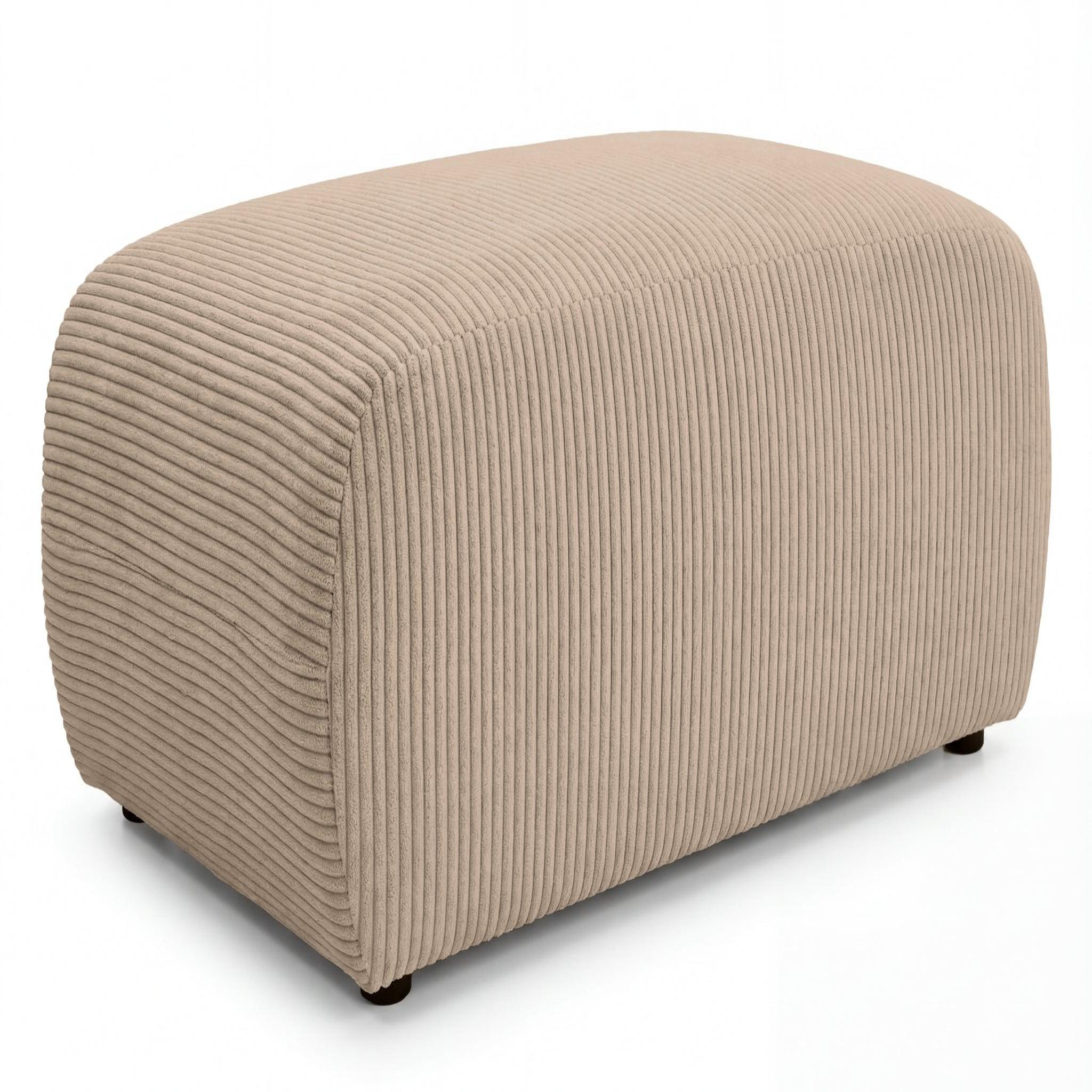 Voir la diapositive 5 : CASANOVA PARIS Sacha - pouf en velours côtelé 105x57x40