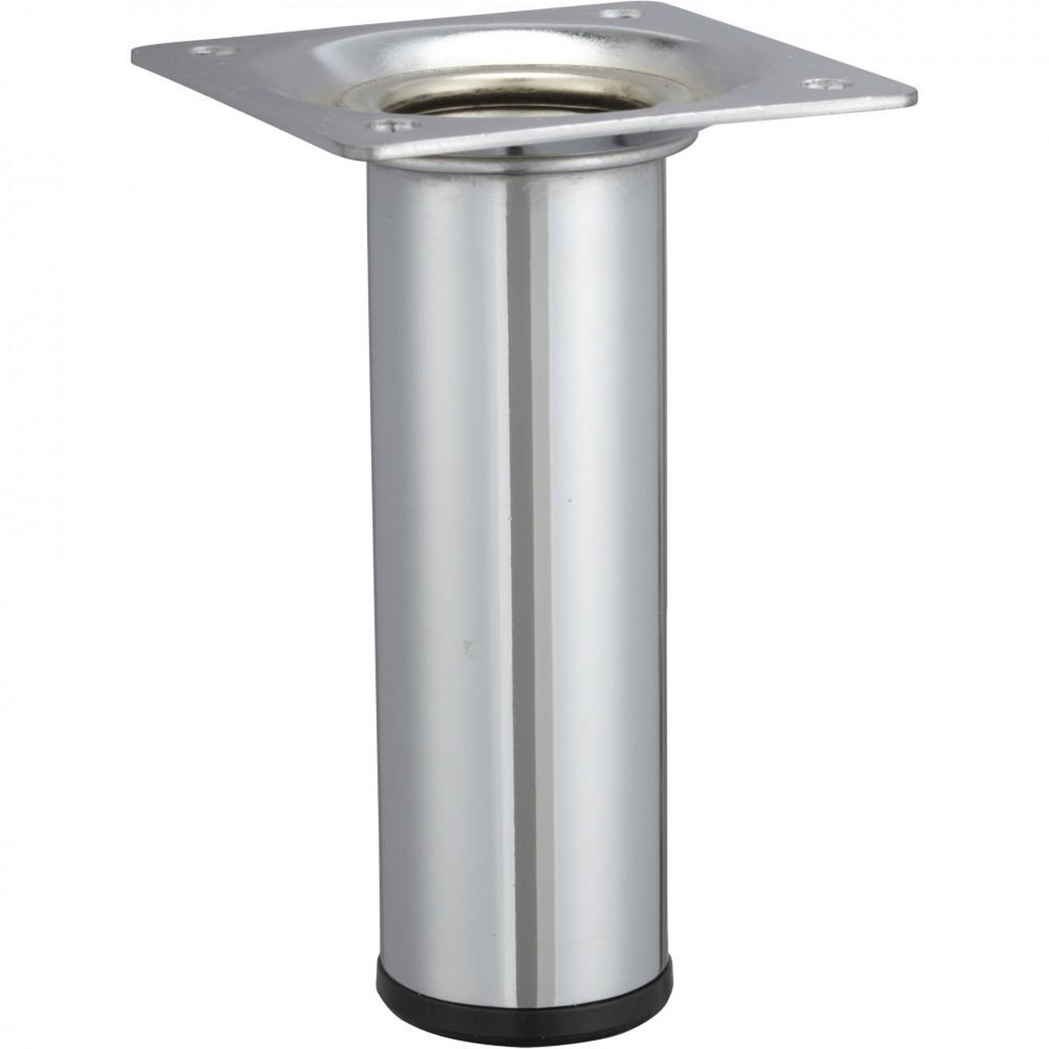 CENTRALE BRICO Pied de meuble cylindrique fixe acier chromé gris, 10 cm