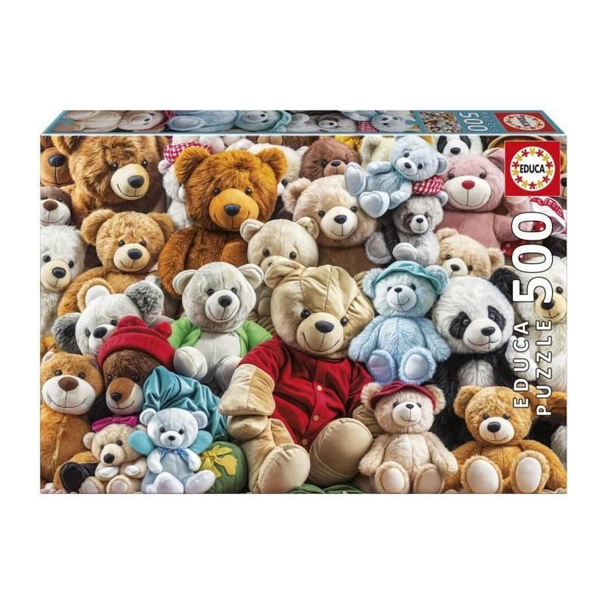 EDUCA Puzzle 500 pièces – Nounours – Scène tendre et illustrée – 48 x 34 cm – Dès 10 ans – Educa