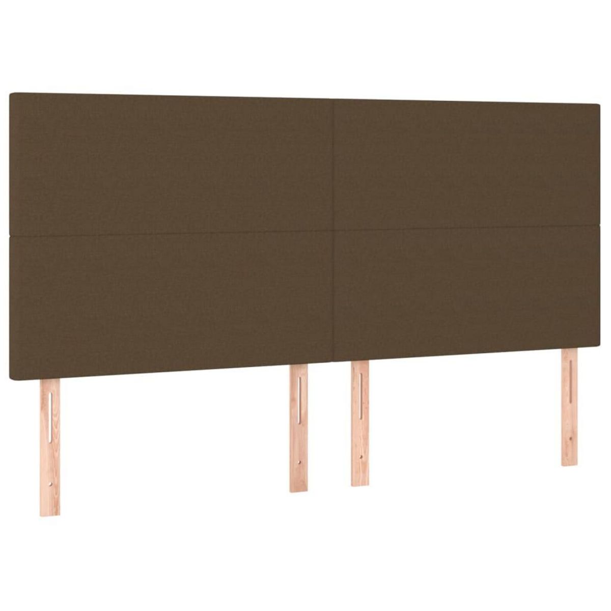 VIDAXL Tete de lit a LED Marron fonce 160x5x118/128 cm Tissu