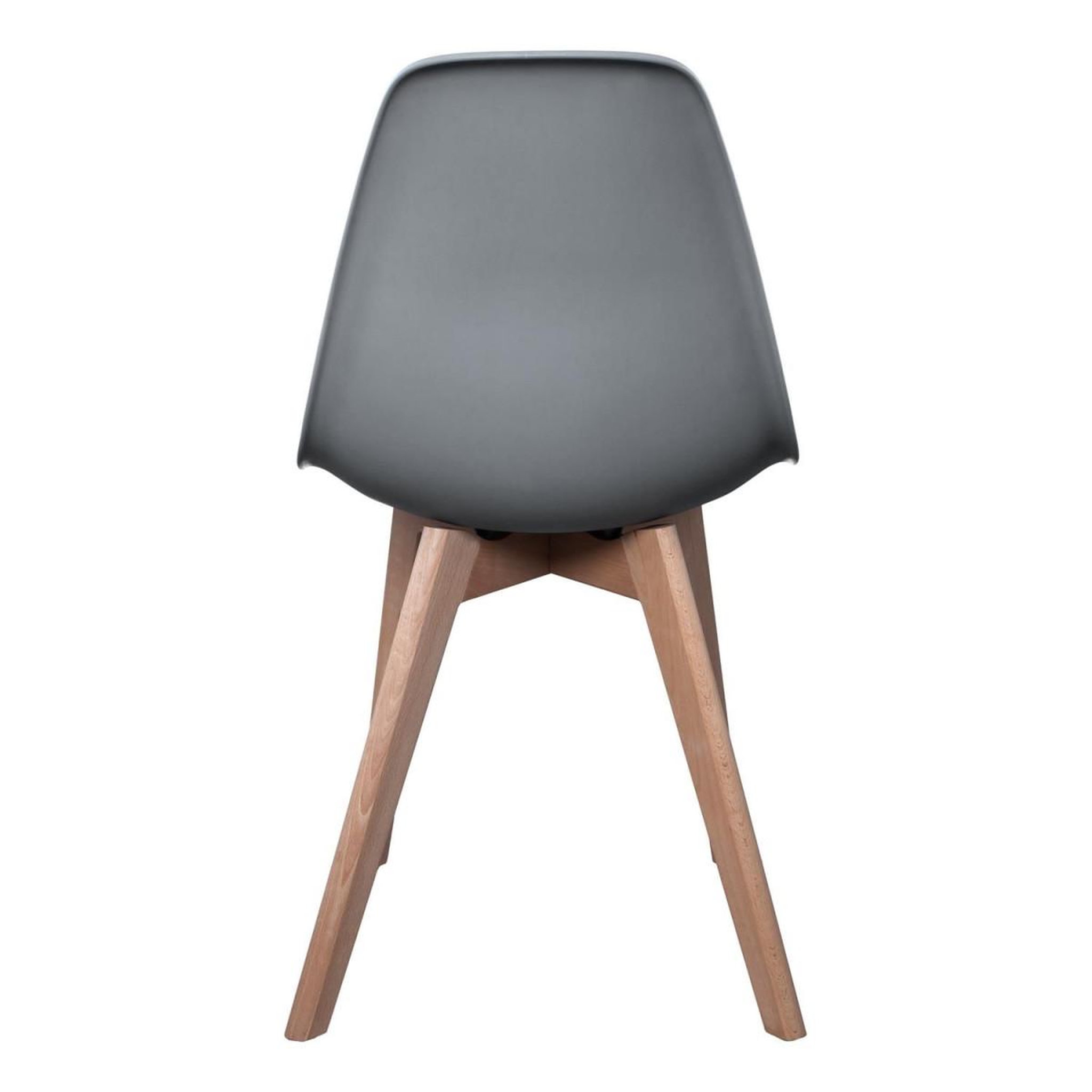 Voir la diapositive 3 : The Home Deco Factory Lot de 2 chaises scandinave  coquil  84cm gris