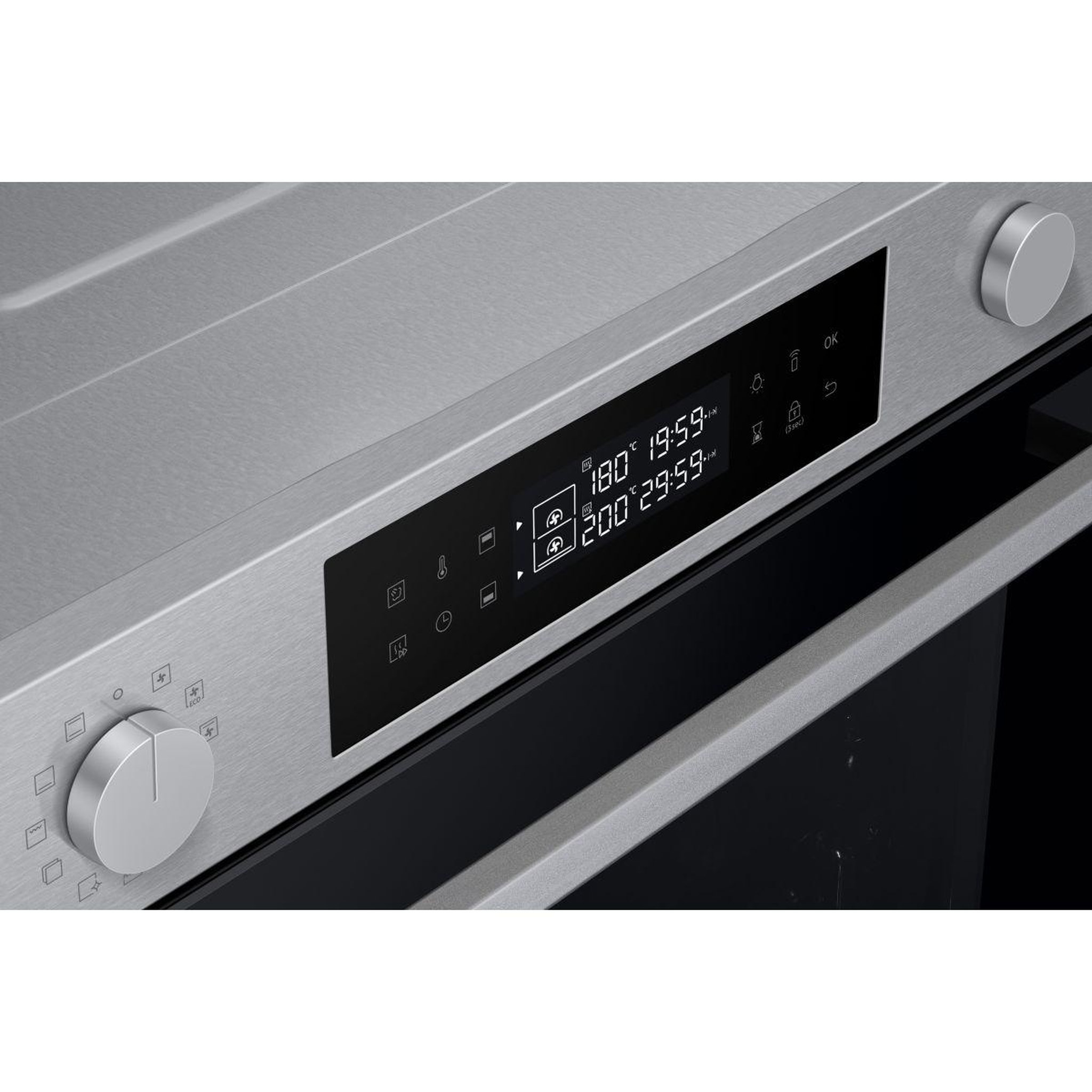 Voir la diapositive 4 : Samsung Four encastrable nv7b44503as - pyrolyse - double cavité - chaleur pulsée - porte froide - série 4