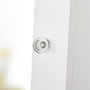 Voir la diapositive 6 : HOMCOM Armoire à bijoux armoire de rangement sur pied boîte à bijoux avec miroir multi-rangement éclairage LED blanc
