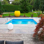 Voir la diapositive 2 : Ubbink Piscine bois Azura 3,00 x 3,00 x 1,26 m - Liner beige - Ubbink