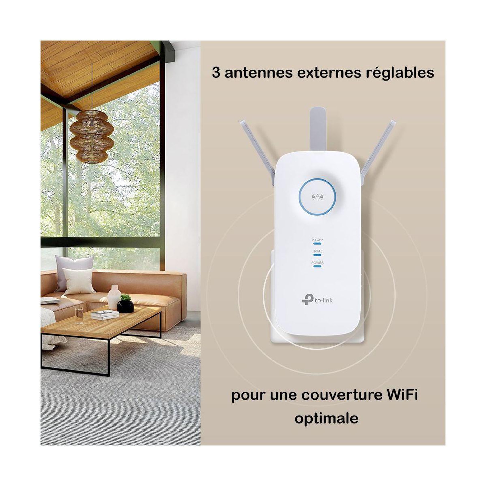 Voir la diapositive 4 : TP-LINK Répéteur wifi re550 wifi ac1900 dual band