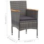 Voir la diapositive 6 : VIDAXL Chaises a manger de jardin lot de 2 Resine tressee Gris