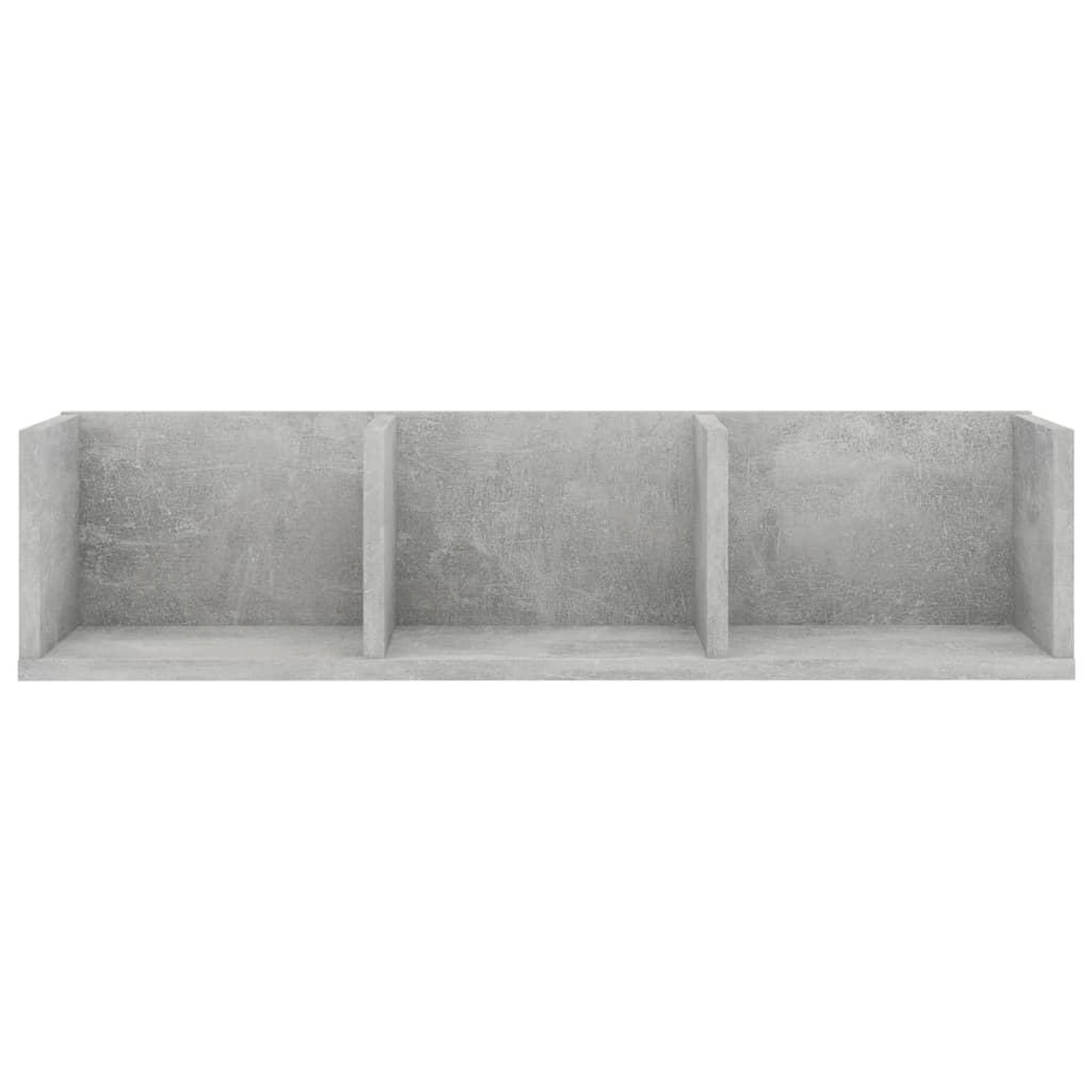 Voir la diapositive 4 : VIDAXL Etagere murale a CD Gris beton 75x18x18 cm Bois d'ingenierie