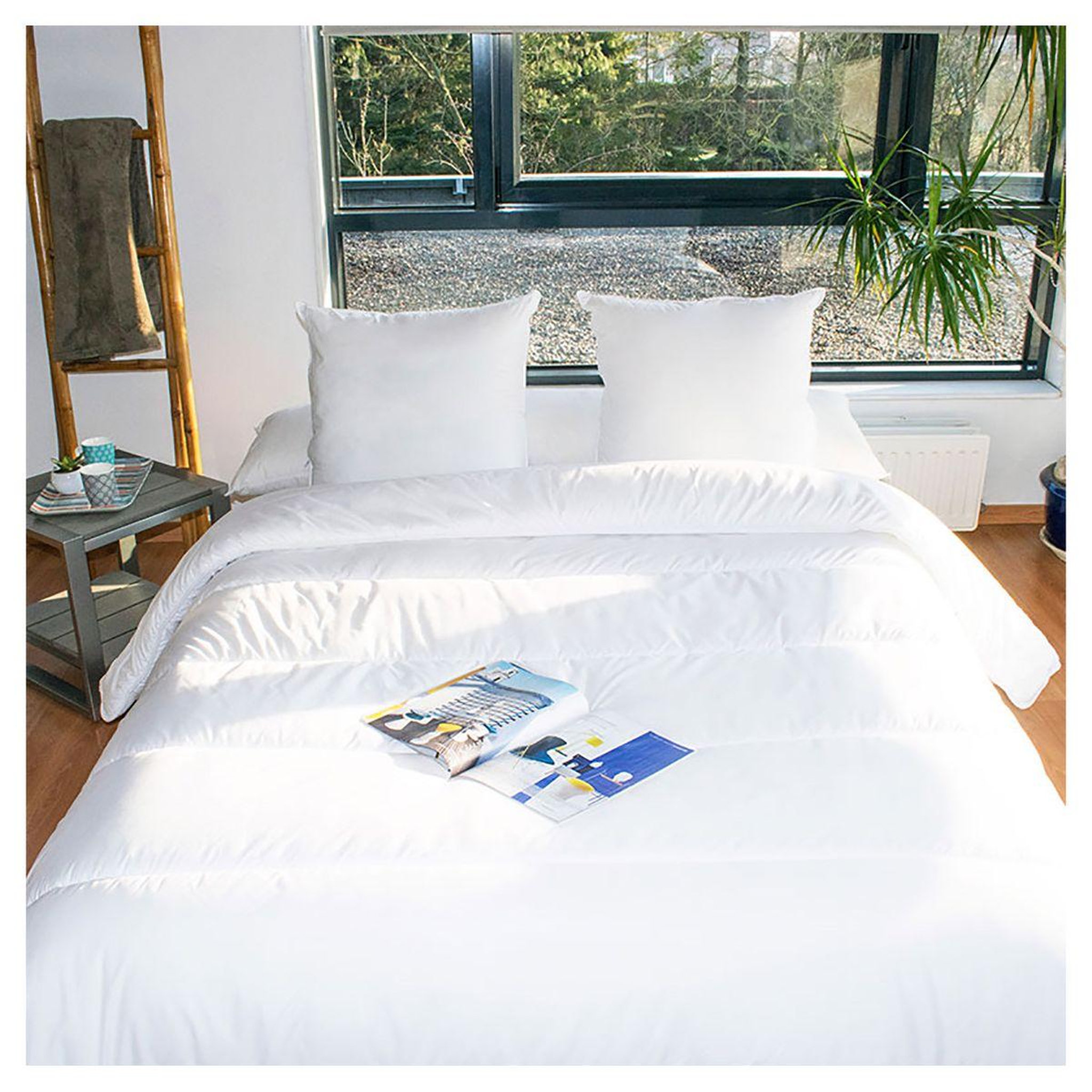 Voir la diapositive 3 : ACTUEL Couette tempérée en coton 57 fils 300g/m² 
