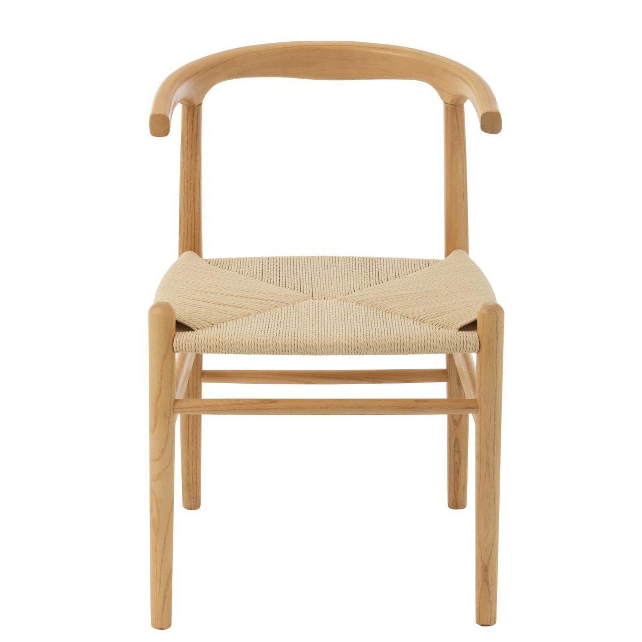 Voir la diapositive 2 : J-LINE Chaise en bois  toon  76cm naturel