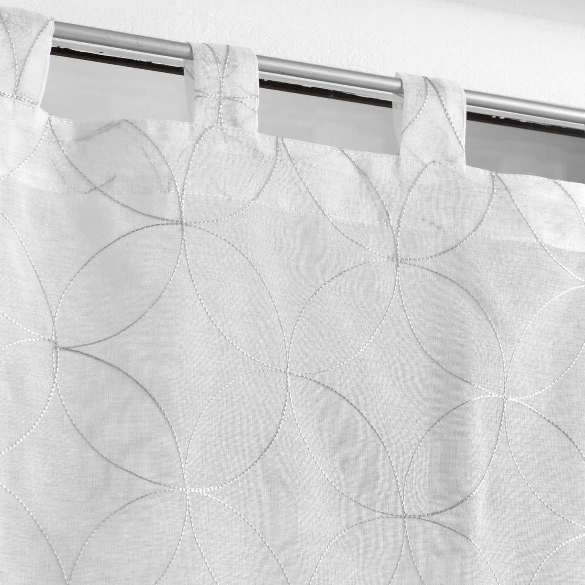 Voir la diapositive 2 : Douceur d'Intérieur Paire de voilages  olympia  60x160cm gris
