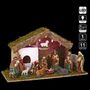 Voir la diapositive 1 : FEERIC LIGHT & CHRISTMAS Crèche de Noël Lumineuse  11 Santons  46cm Multicolore