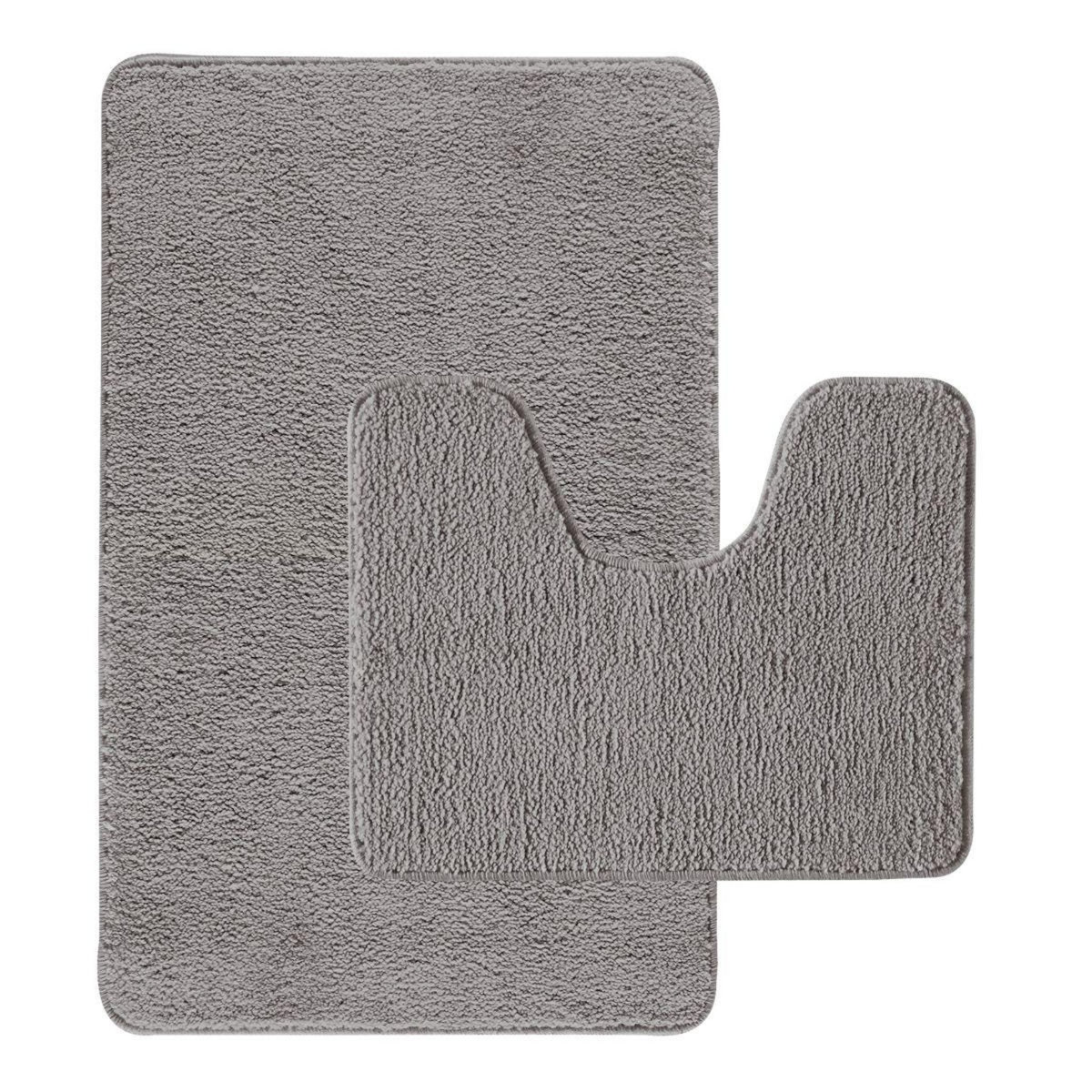 GUY LEVASSEUR Lot de 2 tapis de bain polyester 50x80cm + 50x40cm 50x80cm