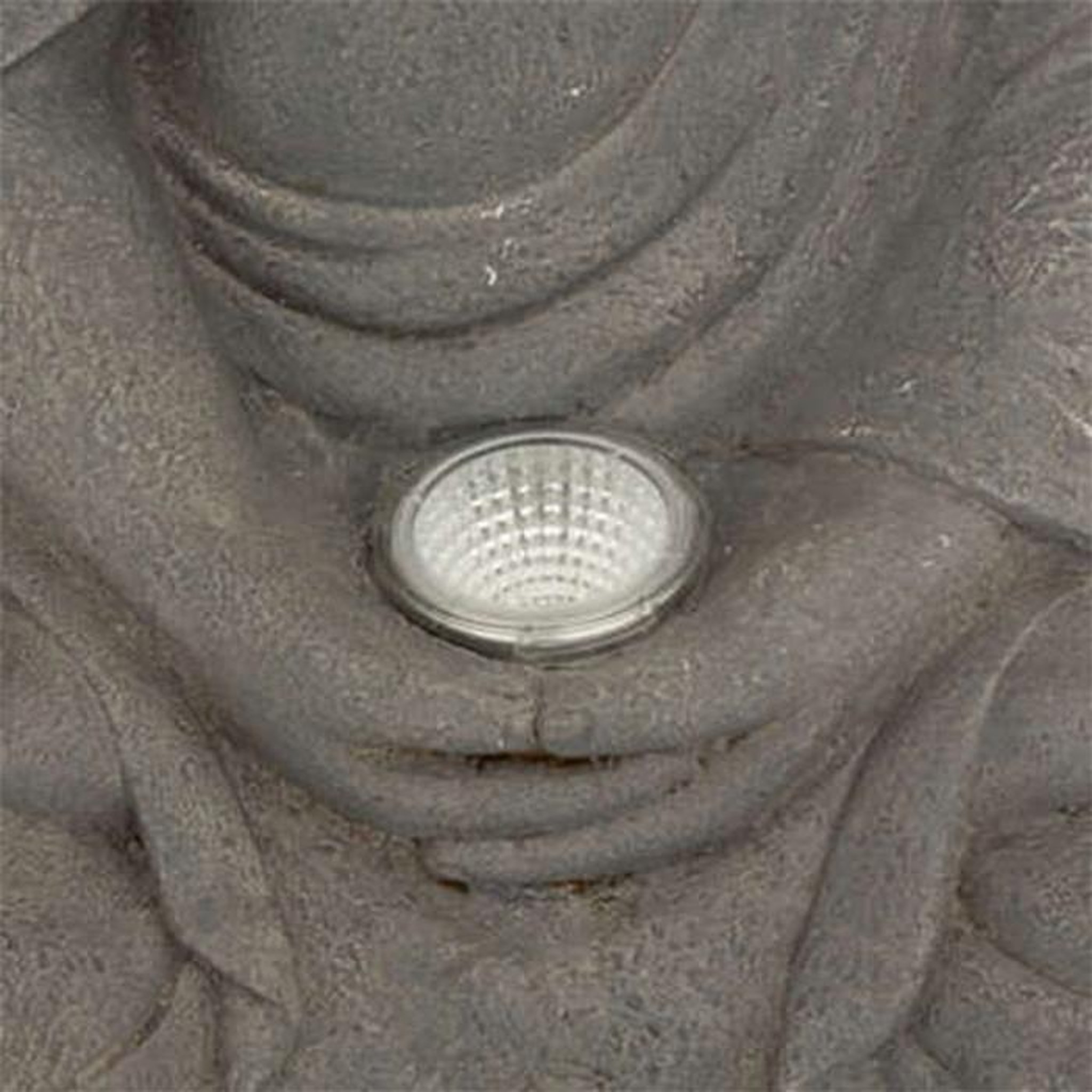 Voir la diapositive 3 : Paris Prix Lampe Solaire d'Extérieur  Bouddha  43cm Gris