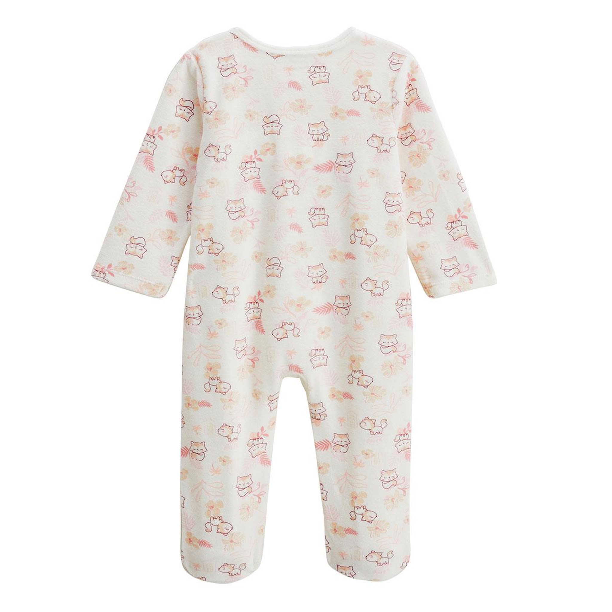 Voir la diapositive 2 : Petit Béguin Pyjama bébé en velours ouverture pont louison