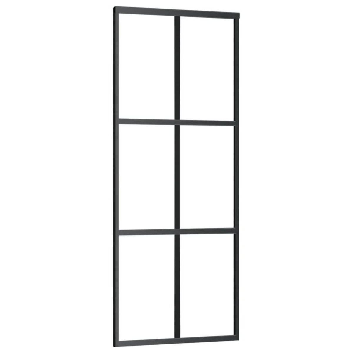 VIDAXL Porte coulissante Verre ESG et aluminium 76x205 cm Noir