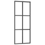 Voir la diapositive 2 : VIDAXL Porte coulissante Verre ESG et aluminium 76x205 cm Noir