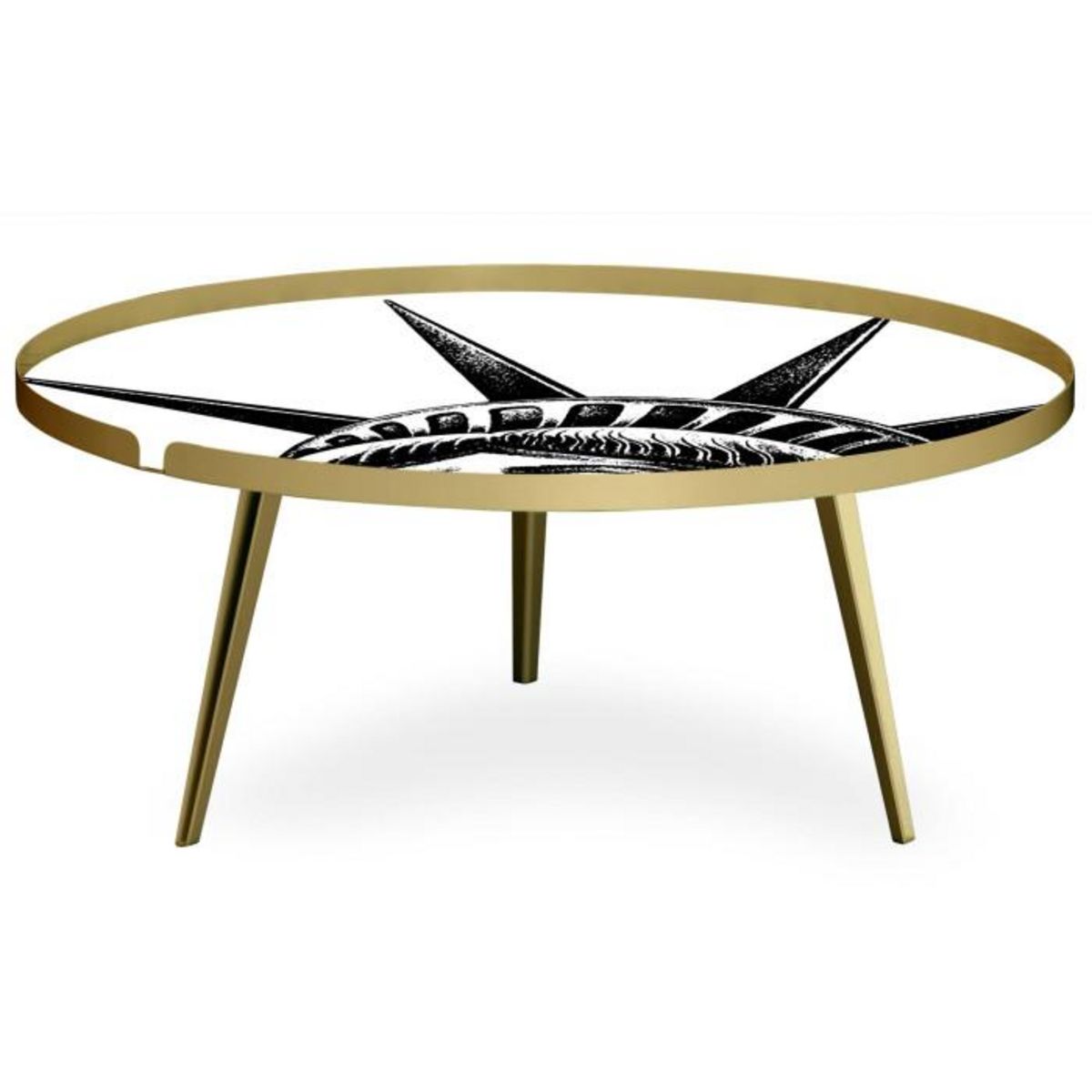 Paris Prix Table Basse à Rebord 2 Covers  Fun  90cm Or