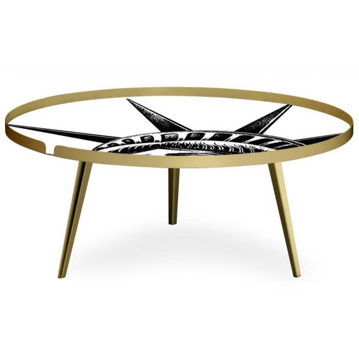 Paris Prix Table Basse à Rebord 2 Covers  Fun  90cm Or