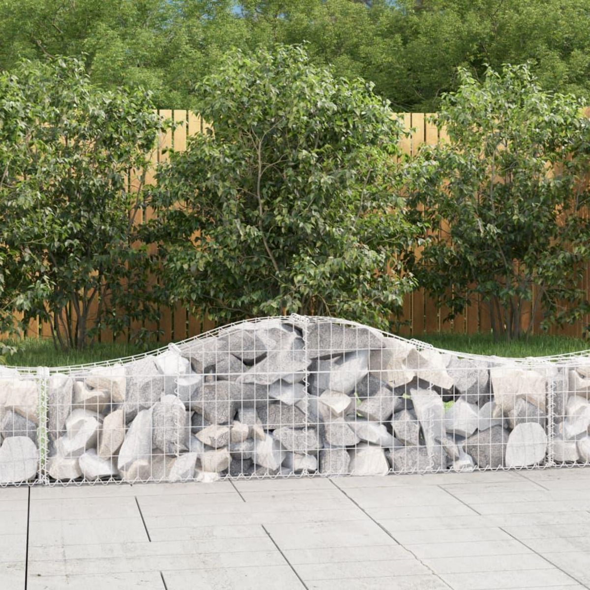 VIDAXL Paniers a gabions arques 5 pcs 200x30x40/60 cm Fer galvanise