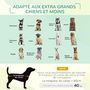Voir la diapositive 4 : PAWHUT Lit pour chien chat XXL grand confort sur pied dim. 130L x 90l x 20H cm métal époxy textilène micro-perforé noir