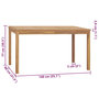 Voir la diapositive 6 : VIDAXL Table a dîner de jardin 140x80x77 cm Bois de teck solide