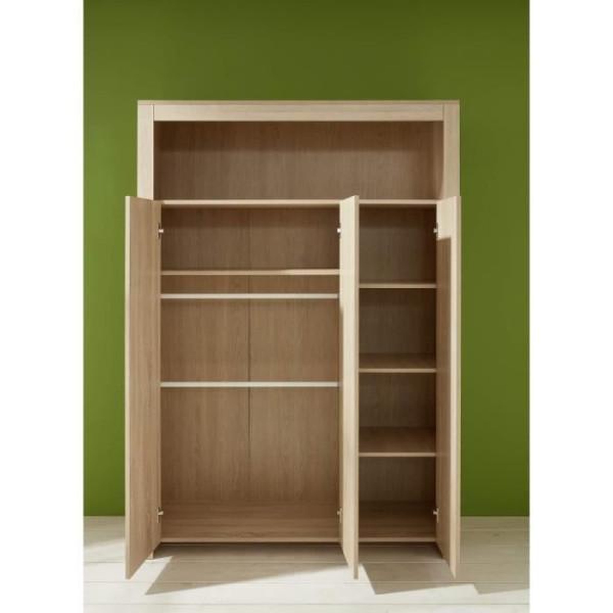 Voir la diapositive 2 : Trendteam Chambre bébé Trio : Lit 70 x 140 cm + Commode a langer + Armoire OLIVIA - Chene - TREND TEAM